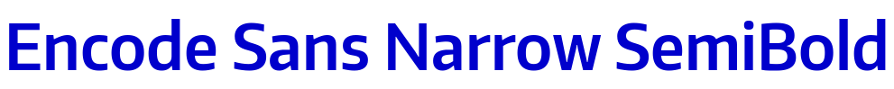 Encode Sans Narrow SemiBold الخط